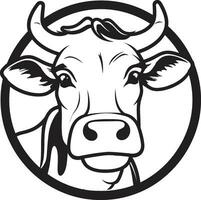 negro lechería vaca logo vector para social medios de comunicación vector lechería vaca logo negro para social medios de comunicación