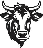 Dairy Cow Logo Icon Black Vector for Marketing Dairy Cow Black Vector Logo for Marketing