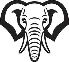 Pachyderm Power An Elegant Elephant Logo Vector Silhouetted Strength Black Vector Elephant Emblem