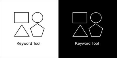 palabra clave herramienta icono diseño vector