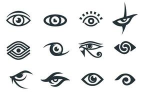 Set of different types of eyes. Eye logo vector