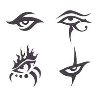 cuatro imágenes de ojo símbolos vector