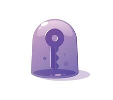 el llave es en el púrpura envase vector