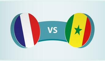 France versus Senegal, team sports competition concept. vector