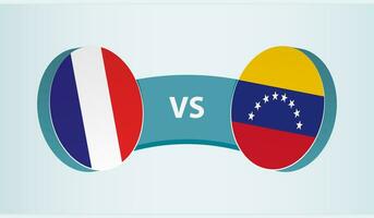 Francia versus Venezuela, equipo Deportes competencia concepto. vector