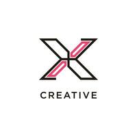 Letter X with modern creative idea monogram abstract logo vector