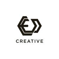 Letter ED modern initial creative monogram typography logo vector