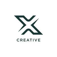letra X con moderno creativo idea monograma resumen logo vector