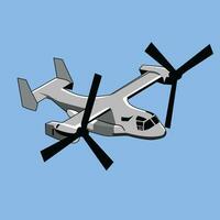 osprey helicopter propeller aircraft carrier vector