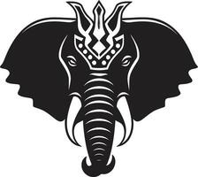 elefante logo con contorno un sencillo y elegante diseño elefante logo con sólido color un negrita y impactante diseño vector