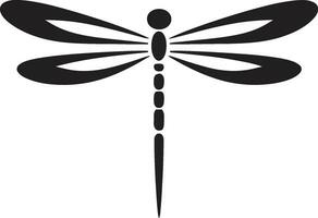 Shadowed Celestial Insignia Starlit Dragonfly Silhouette vector