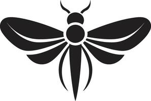 Celestial Wings in Onyx Moonlit Dragonfly Odyssey vector