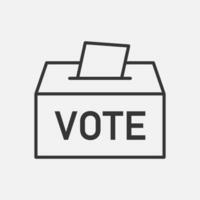 Vote box line icon. Election Vote concept. Vector