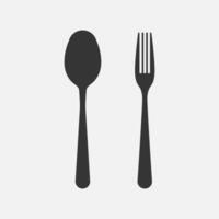 cuchara y tenedor icono. vector
