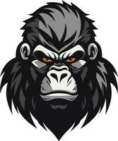 minimalista naturalezas belleza mono emblema gorila silueta majestad vector logo