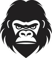 Emblematic Wildlife Monarch Gorilla Logo Regal Ape Ambassador Vector Art