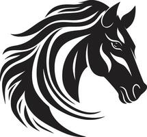 Iconic Stallion Majesty Equine Silhouette Regal Horse Ambassador Emblematic Art vector