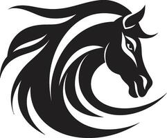 Safari Sentinel in Black Equestrian Emblem Wild Beauty of the Plains Black Logo vector
