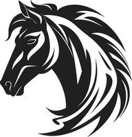 Steed Silhouette Majesty Emblematic Icon Safari Sentinel in Black Equestrian Emblem vector