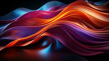 Multicolor abstract neon background. Created with Generative AI photo