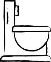 Toilet hand drawn vector illustration