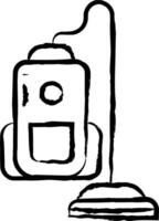 Vacuum cleaner hand drawn vector illustration