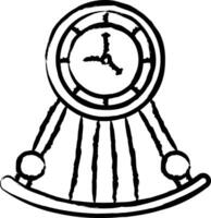 Clock hand drawn vector illustration