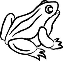 Frog hand drawn vector illustration