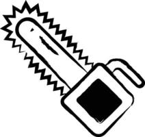 Chainsaw hand drawn vector illustration