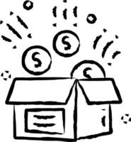 funding box hand drawn vector illustration