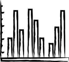 Bar chart hand drawn vector illustration