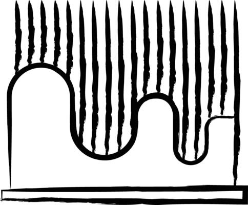Graph hand drawn vector illustration