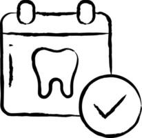 Dental Date  hand drawn vector illustration