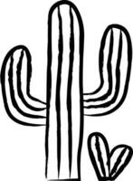 Cactus plant hand drawn vector illustration