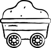 Sand Cart  hand drawn vector illustration