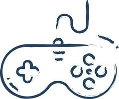 Game pad hand drawn vector illustration