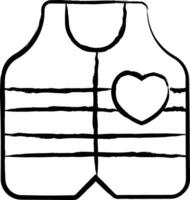 life jacket hand drawn vector illustration