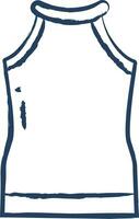 Halter Neck Top  hand drawn vector illustration