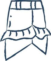Skirt  hand drawn vector illustration