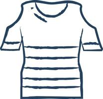 Cold Shoulder Top  hand drawn vector illustration