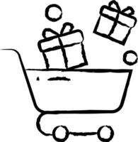 Cart hand drawn vector illustration