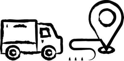 Truck hand drawn vector illustration