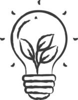 Eco Lamp hand drawn vector illustration