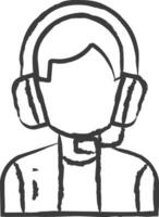 Customer Service hand drawn vector illustration