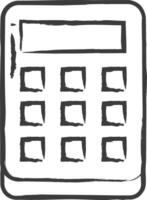 Calculator hand drawn vector illustration