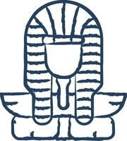 Egyptian Head hand drawn vector illustration