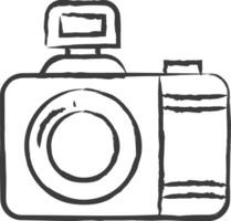 Camera hand drawn vector illustration