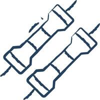 Resistor hand drawn vector illustration