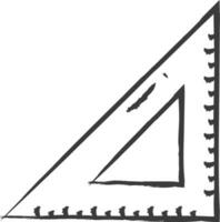 set square hand drawn vector illustration