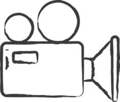 video camera hand drawn vector illustration